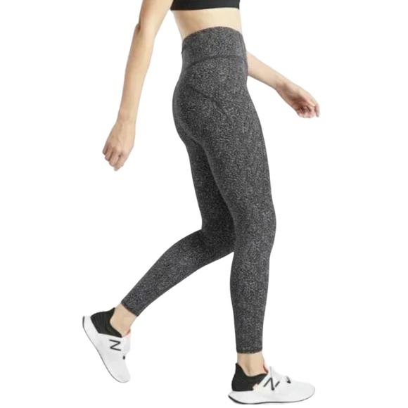 Athleta Lighting Static 7/8 Tight Leggings Womens High Rise Stretch Black Medium - Picture 3 of 14